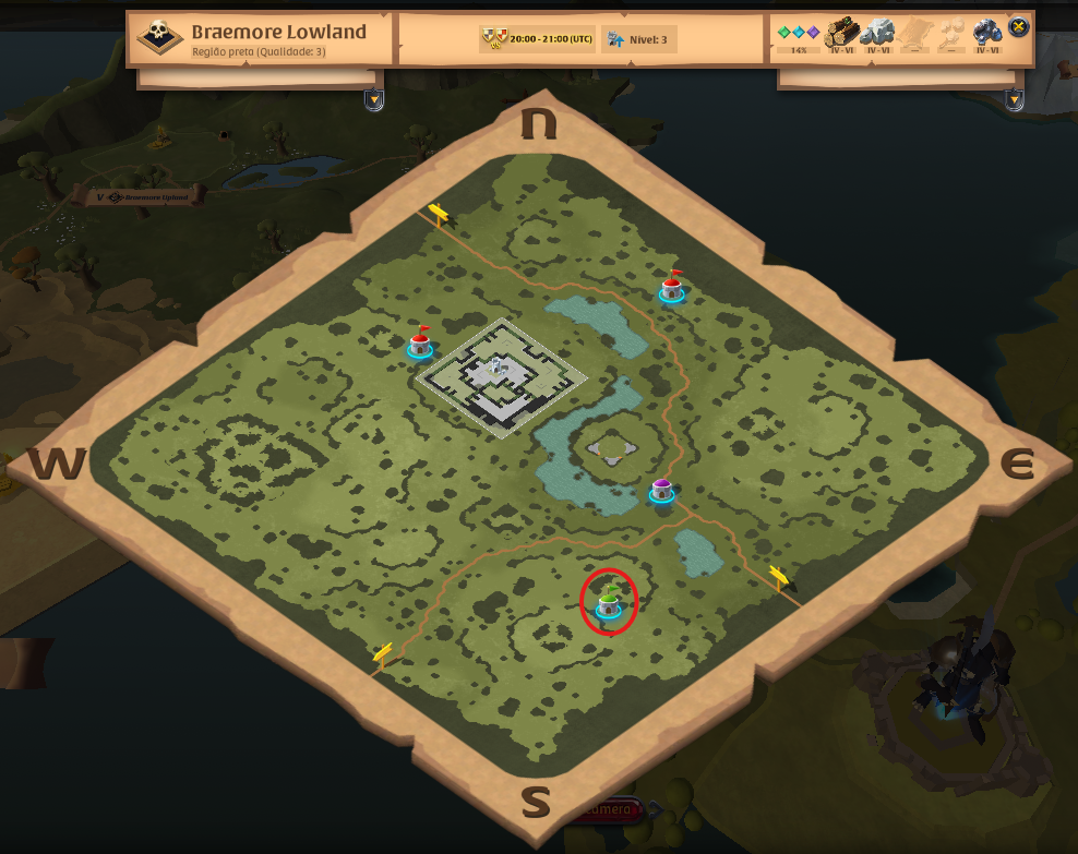 Mapa Braemore Lowland